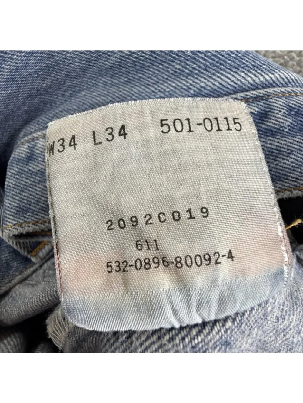 Vintage Levis 501 Jeans Mens 34x34 Blue Light Wash Straight Leg Denim USA 90s